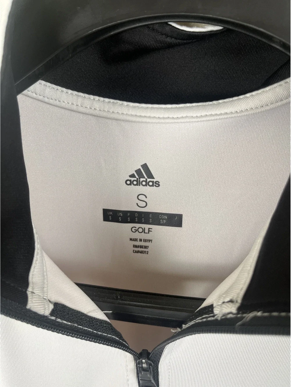 Adidas Quarter-Zip Pullover Men's Small Light Grey Mock Collar Performance